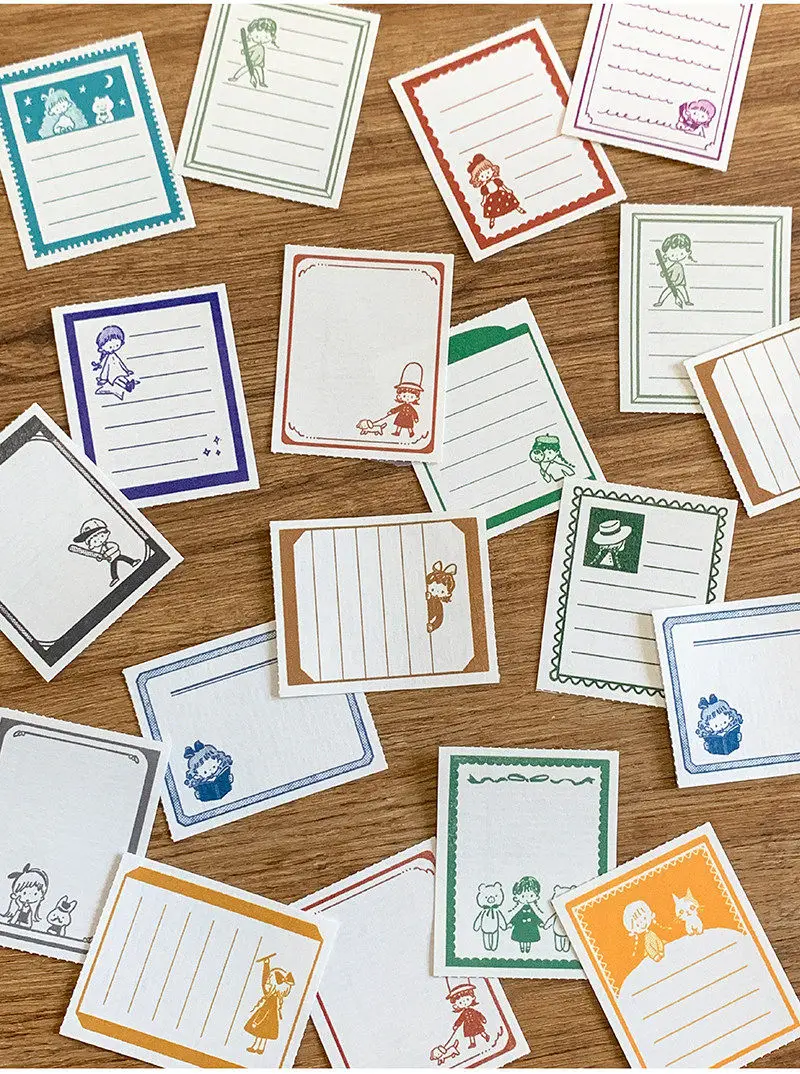 ZZOTON [고대 문자 테이프] 간구 종이 필기용 특수지 레트로 테두리 저널