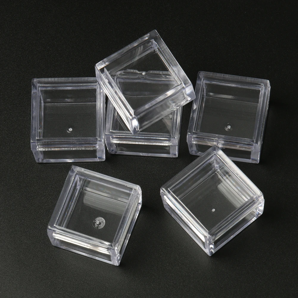 4pcs Plastic Jewelry Heart Star Shape Box Transparent Storage Container Earring Beads Portable Case for Diy Jewellery Accessorie