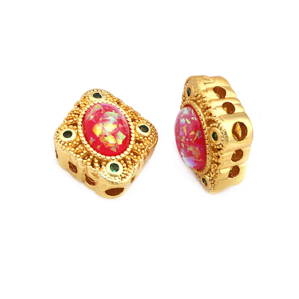 Pulseras de Cuentas Nepalesas Vintage Estilo 5PCS Brasso Dorado Mate Accesorios DIY para Hacer Joyería - details 46