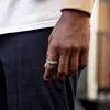 18K Gold Plated Stainless Steel Twist Bread Design Ring Croissant Adjustable Rings for Women Thick Stacking Band Couple Jewelry 4