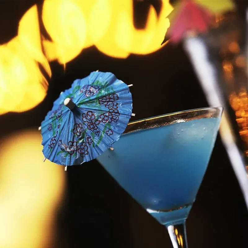 Paper Drink Cocktail Parasols Wedding Paper Umbrella Decoration Umbrellas Tropical Hawaiian Party Cocktail Accessories 50Pcs