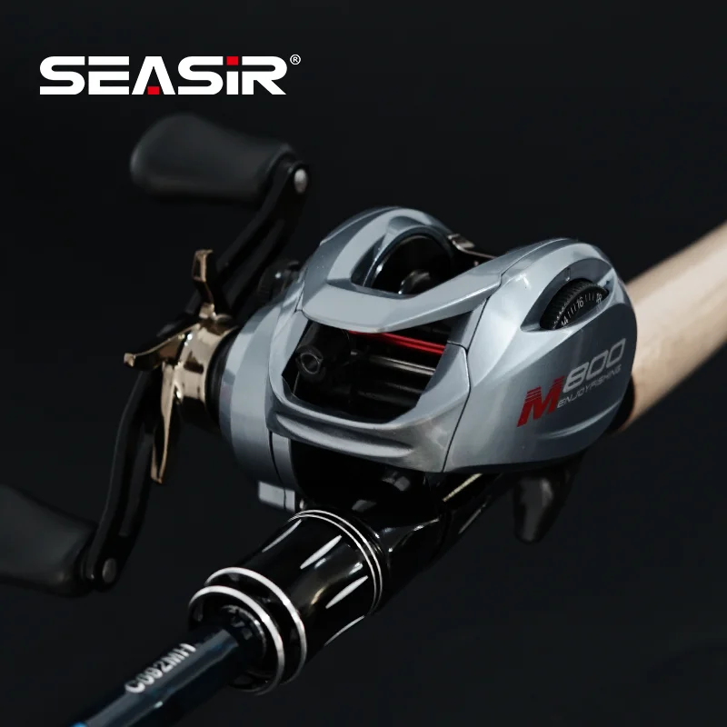 SEASIR M800 Baitcasting Reel 8KG Max Drag 5+1BB 7.1:1 High Speed Gear Ratio Fresh Saltwater Magnetic Brake System Fishing Coil