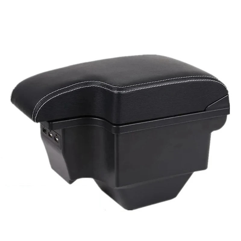 

1 Piece Central Consoles Armrest Box With 3 USB Charger Armrest Storage Box Black ABS For MG ZS 2017-2022