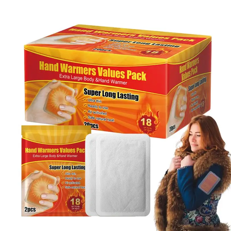 Winter Warm Paste Stick 20pcs Self-Heating Hand Warmer Heating Pads  Waist Abdomen Body Warmer Stick Winter Warmer Supplies