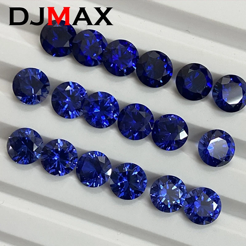 DJMAX 1-12mm Sapphire Lab Grown Blue Ruby Loose Gemstones AGL Certificate For DIY Jewelry & Watch Making