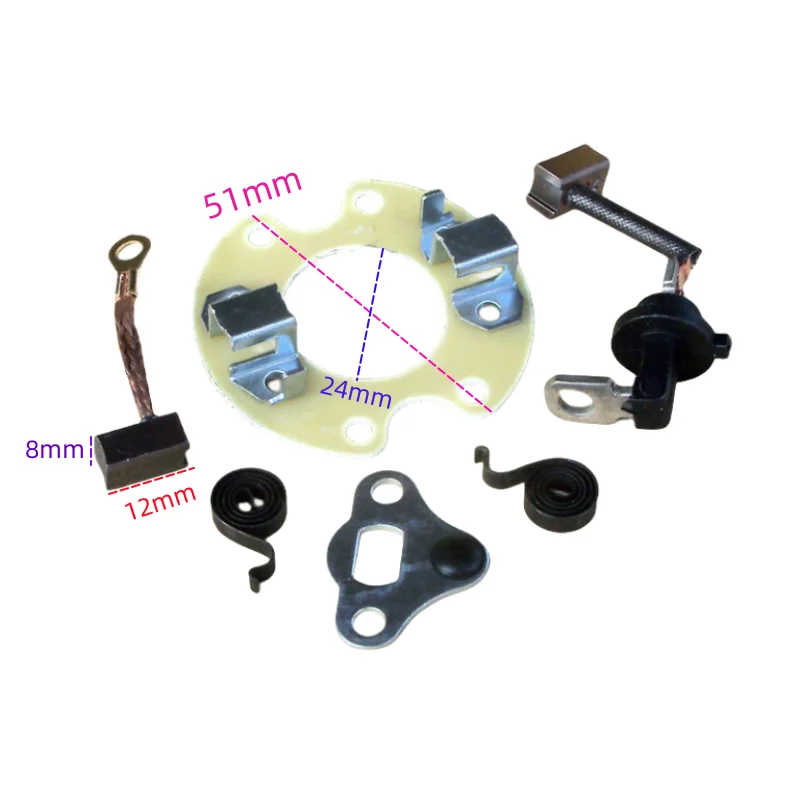 Motorcycle starting motor 152QMI 157QMJ GY6-125 GY6-150 starter motor carbon brush holder for KYMCO 150cc parts scooter starter motor set