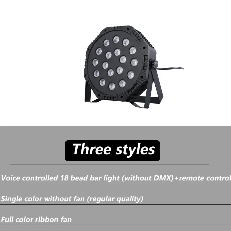 LED Stage Lights Full Color Single Color Remote Control Built-in Fan Light Stage Living Room Bar Concert Fill Light Spotlight