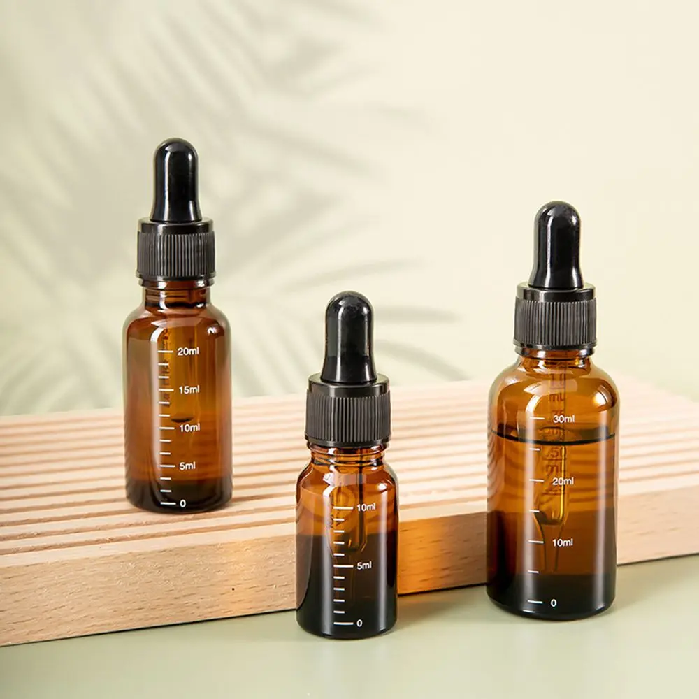 

Graduated Dropper Bottles 5ml-100ml Eye Drop Bottles Amber Glass Aromatherapy Liquid Dropper Bottles Travel Refill Bottles