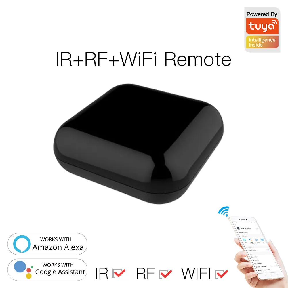 

Универсальный пульт дистанционного управления Tuya WiFi RF ИК, приборы радиочастотные, управление через приложение Smart Life через Alexa Google Home