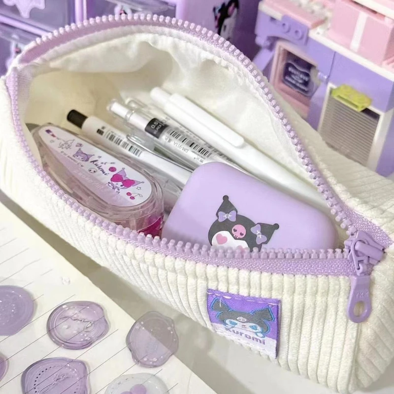 Sanrio My Melody Kuromi Pencil Case Cartoon Hello Kitty Pachacco Kawaii Pencil Case Large Capacity Pen School Supplies