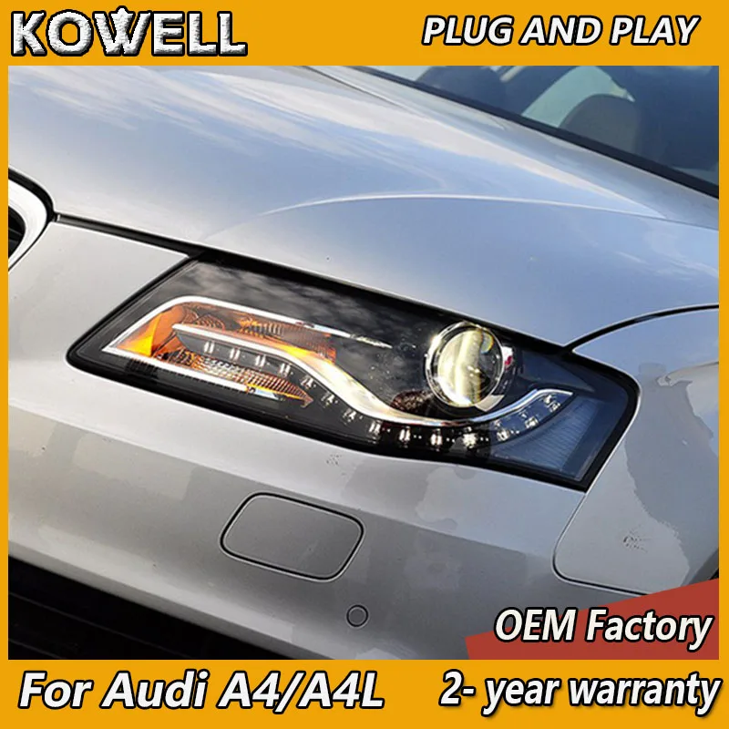 

Car Styling for Audi A4 Headlight 2009-2012 A4L Front Lights LED DRL Turn Signal High Beam Projector Lens
