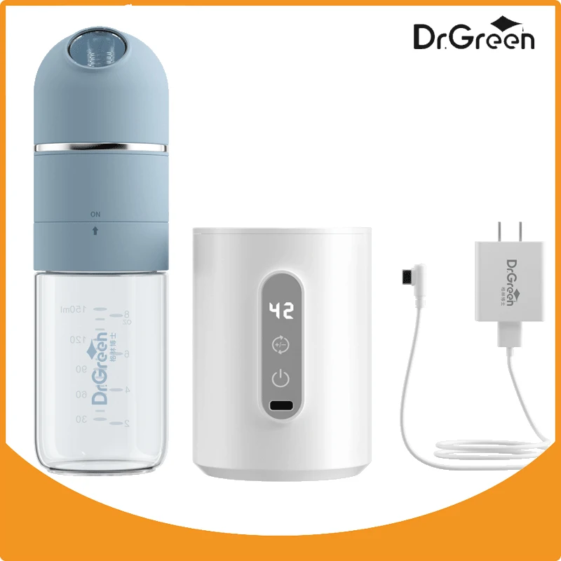 Dr.Green  Newborn Baby Bottle 4S Thermostatic Wide Mouth PPSU 180mL/240mL Sealed isolation Fast milk filling Removable/Washable 2