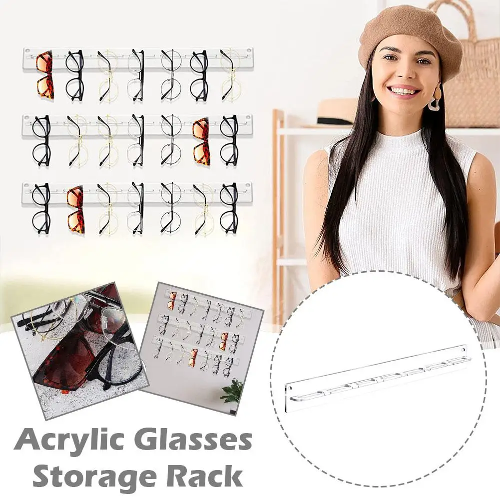 Acrylic Glasses Storage Rack Wall Mounted Glasses Rack County Mounted Display Rack Transparent Glasses Rack 4
