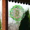 Wind Spinners Mandala 3D Hanging Wind Chimes Metal Sculptures Reflective Flower Catcher Outdoor Garden Decor Kinetic Yard Art 3