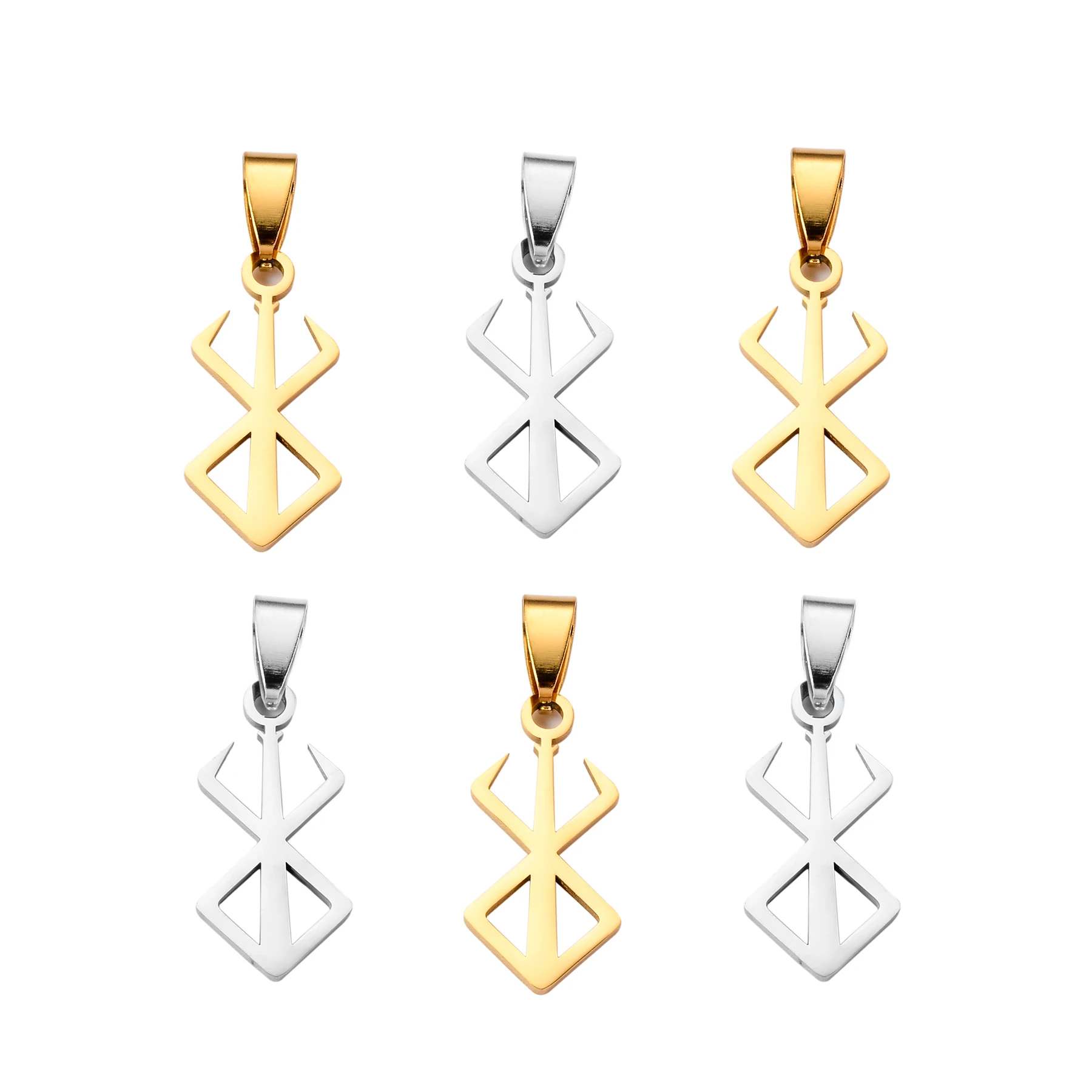 3 Stück Hip Hop Edelstahl Berserker Halskette Schwert Logo Anhänger Charms für DIY Halskette Schlüsselanhänger Schmuckherstellung Zubehör – Detail 3