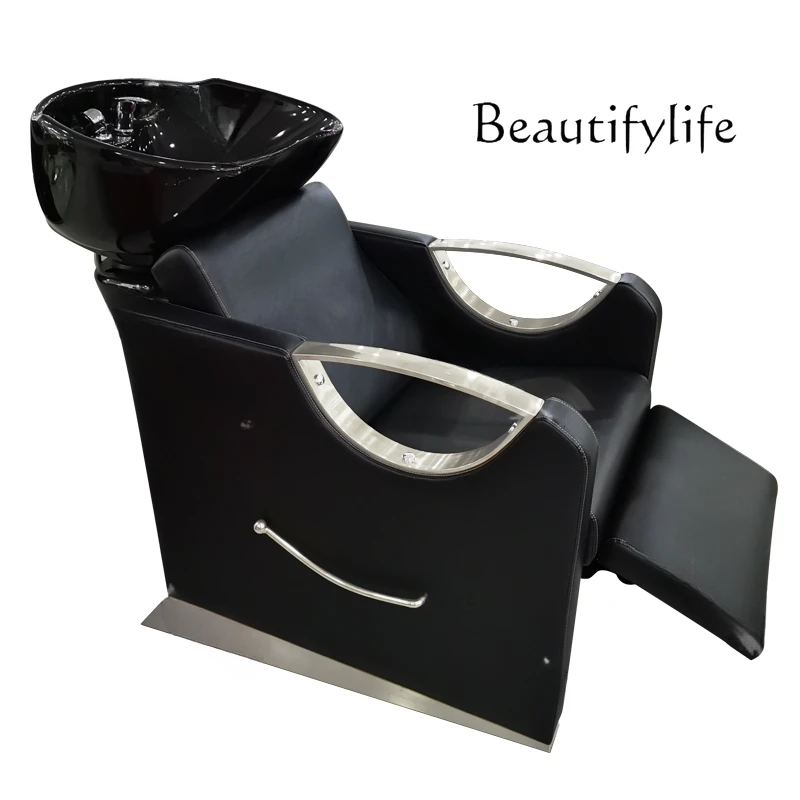 

Кресло для шампуня, кресло для волос, специальный салонный полулежачий керамический бассейн, сидячий промывочный столик, Модный магазин, кровать для салона