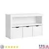 Kids Toy Storage Cabinet with Rolling Bins Toy Organizer Home Office Playroom Storage Solution Safe Rounded Corners 1