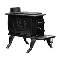 Company Rustic 900 Square Foot Clean Cast Iron Log Burning Wood Stove Reaching Up T0 54,000 BTUswith Cool Touch Safety Handle 1