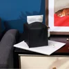 Leather Tissue Box Cover Square Holder Decorative Organizer, PU Facial Paper Holder 6