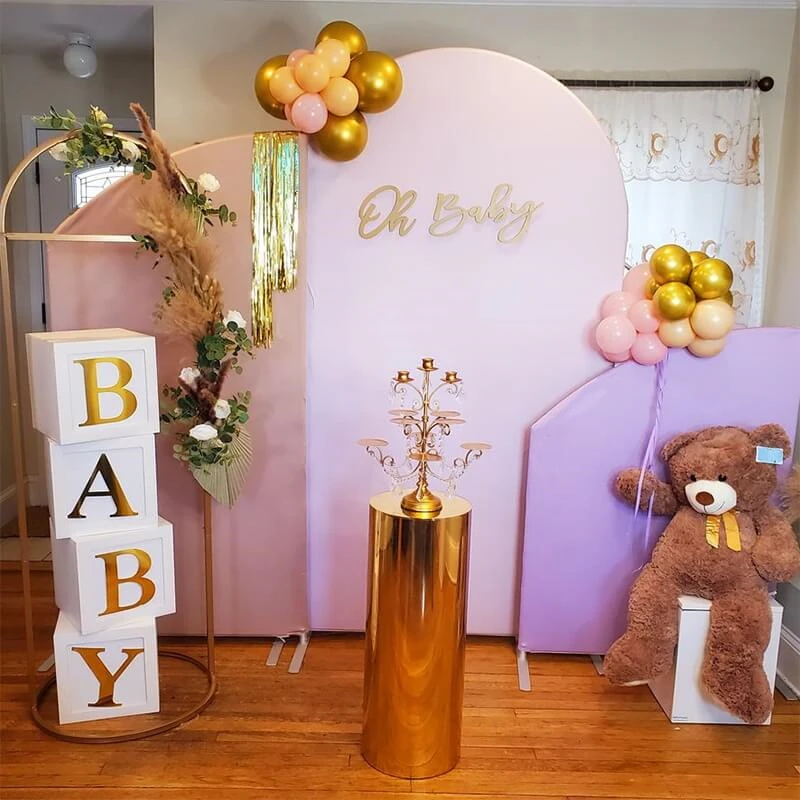 

Customizable Backdrop Stand for Events Stable and Removable Aluminum Wedding Arch Party Supplies Christmas Background Decoration