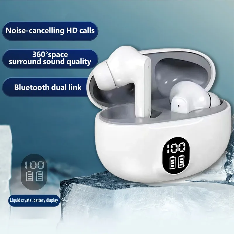 ENC Noise Cancelling Bluetooth Headset Long Battery Life Low Latency Power Display Touch Sports Stereo Earbuds wireless earphones wireless earbuds bluetooth earphones wireless bluetooth earphones bluetooth headphones wireless bluetooth headphones wireless headset