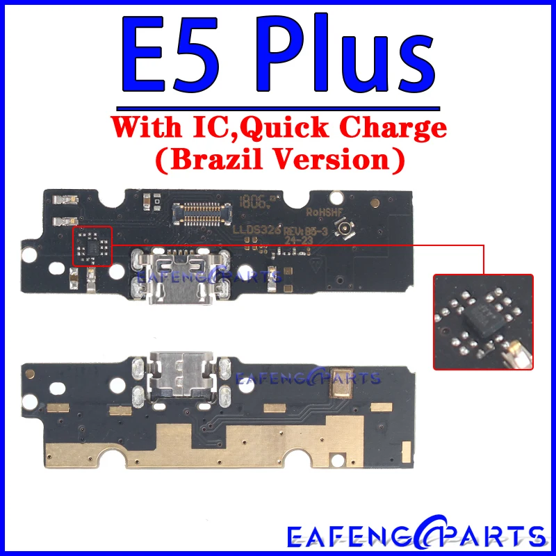 모토로라 모토 E5 E6 E6i E6S E7 E7i 용 USB 도크 충전기 커넥터, 고 플러스 전원 충전 보드 모듈 플렉스 포트