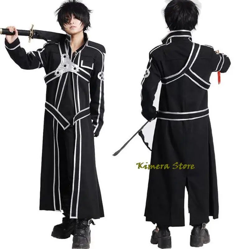 

Anime Kirigaya Kazuto Cosplay Costumes Sword Art Online Kirito Shoes Alicization Wigs Boots Uniform Set Adult Unisex