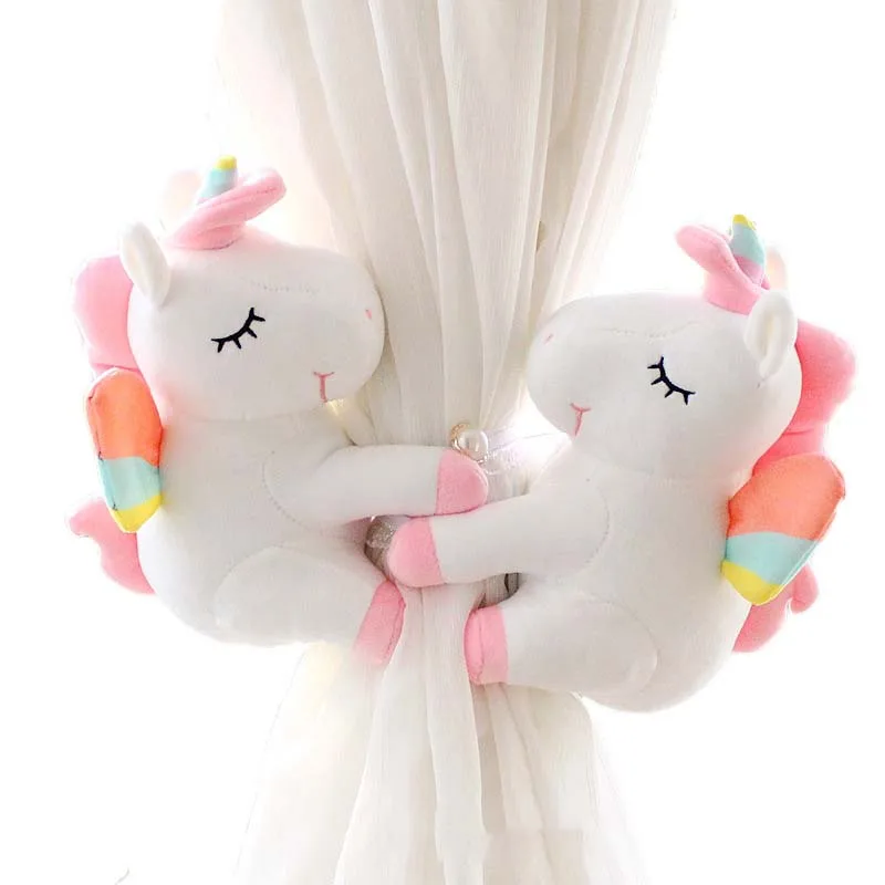 

2022 2pcs Cartoon Lovers Rabbit Strap Curtain Buckle Tieback Clips Rope Strap Holdback with Plastic buckle Curtain Holder