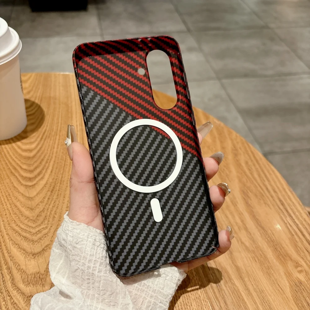 Ultrathin Frosted Kevlar Carbon Fiber Phone Case with MagSafe Compatibility
