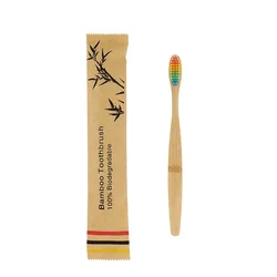 Eco-Friendly Bamboo Toothbrush Set - Soft Bristle Charcoal Brushes (10Pcs Colorful)