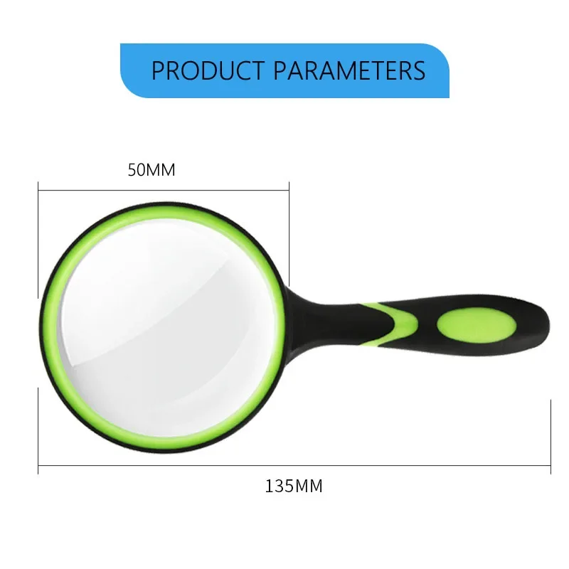 magnifying glass 10X Magnifying Glass For Kids Seniors Handheld Reading Magnifier 50mm Magnifying Lens For Reading Science Nature Exploration