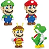 Anime Mario Building Blocks Figures Luigi Yoshi Cartoon Small Particles Assembled Block Model Dolls Toys Children Gifts 1