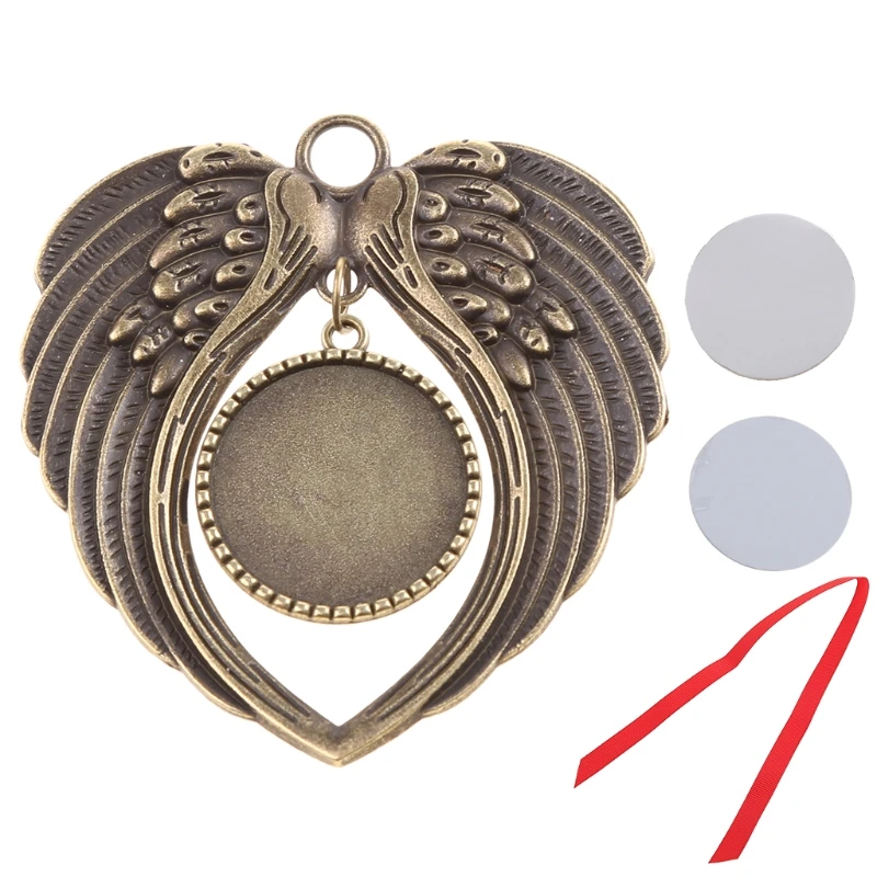 DIY Photo Blank Hot Transfer Printing Angel Wing Shape Pendant Sublimation  Ornaments for MDF Jewelry Making 40GB - AliExpress