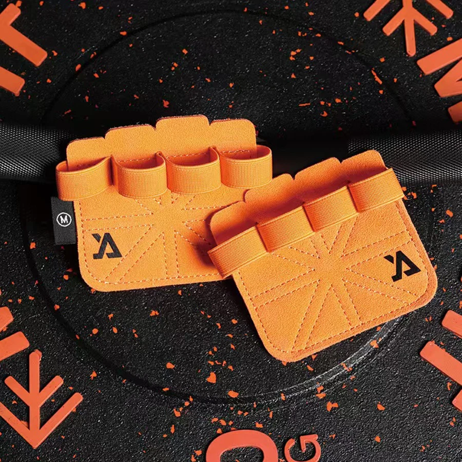 Vier-Finger-Fitnesshandschuhe aus Rindsleder, Sportschutzausrüstung, Halbfinger-Fitnesshandflächen für das Fitnessstudio, rutschfeste Trainingshandschuhe, Handgelenk – Detail 9