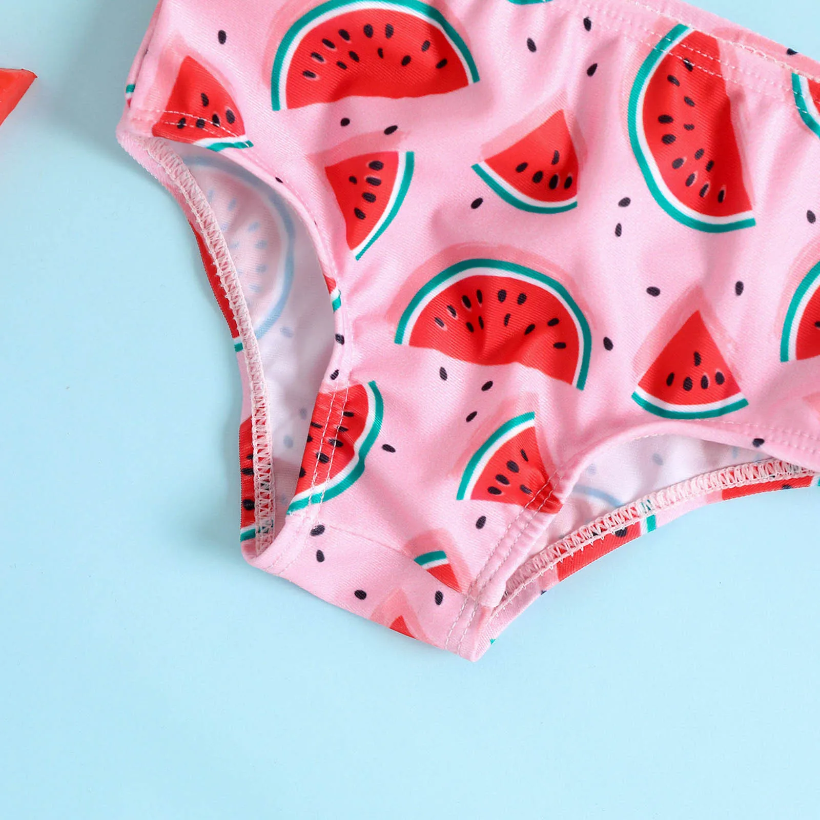 Girls Swimwear 5t Swim Suit Summer Toddler Girls Bowknot Strawberry Prints Three Piece Swimwear