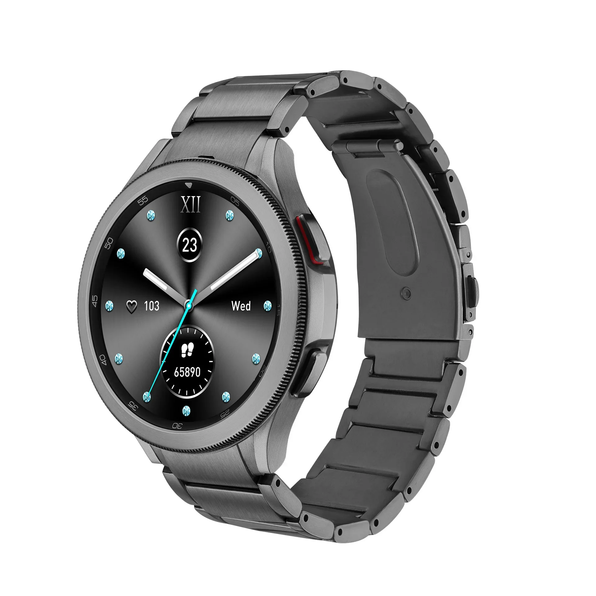 

Подходит для Samsung Watch 5 Три ремешка для часов Galaxy watch 4 Классический титановый сплав плоская Пряжка титановый ремешок