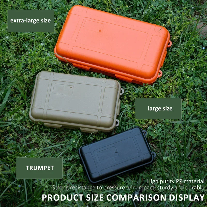 EDC Tool Box Outdoor Camping Survival Kit Shockproof Waterproof Case Sealed Box Outdoor Survival Storage Box Fishing Tackle Bag 4