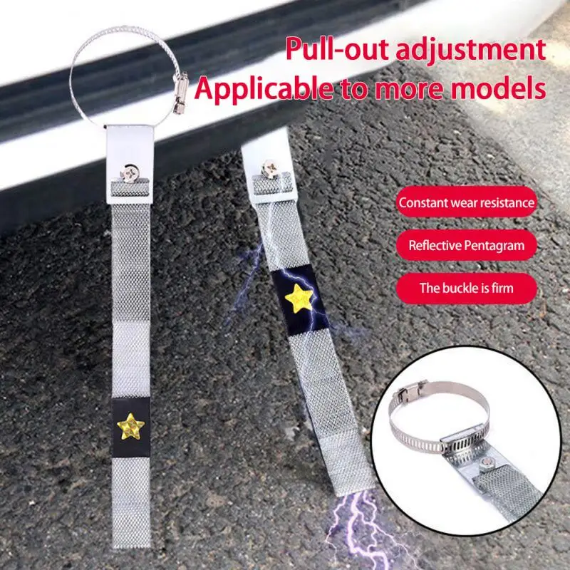 

Anti Static Belt Electrostatic Galvanized Iron Chain For Car Vehicle SUV Safe Ground Wire Strap Safe Driving Car Accessories