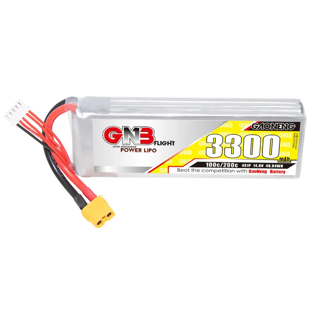 

GAONENG GNB 3300mAh 4S 14,8 V 100C литий-полимерный аккумулятор XT60 для масштаба 1/10 RC Car Boat 7 Inch FPV Racing Drone