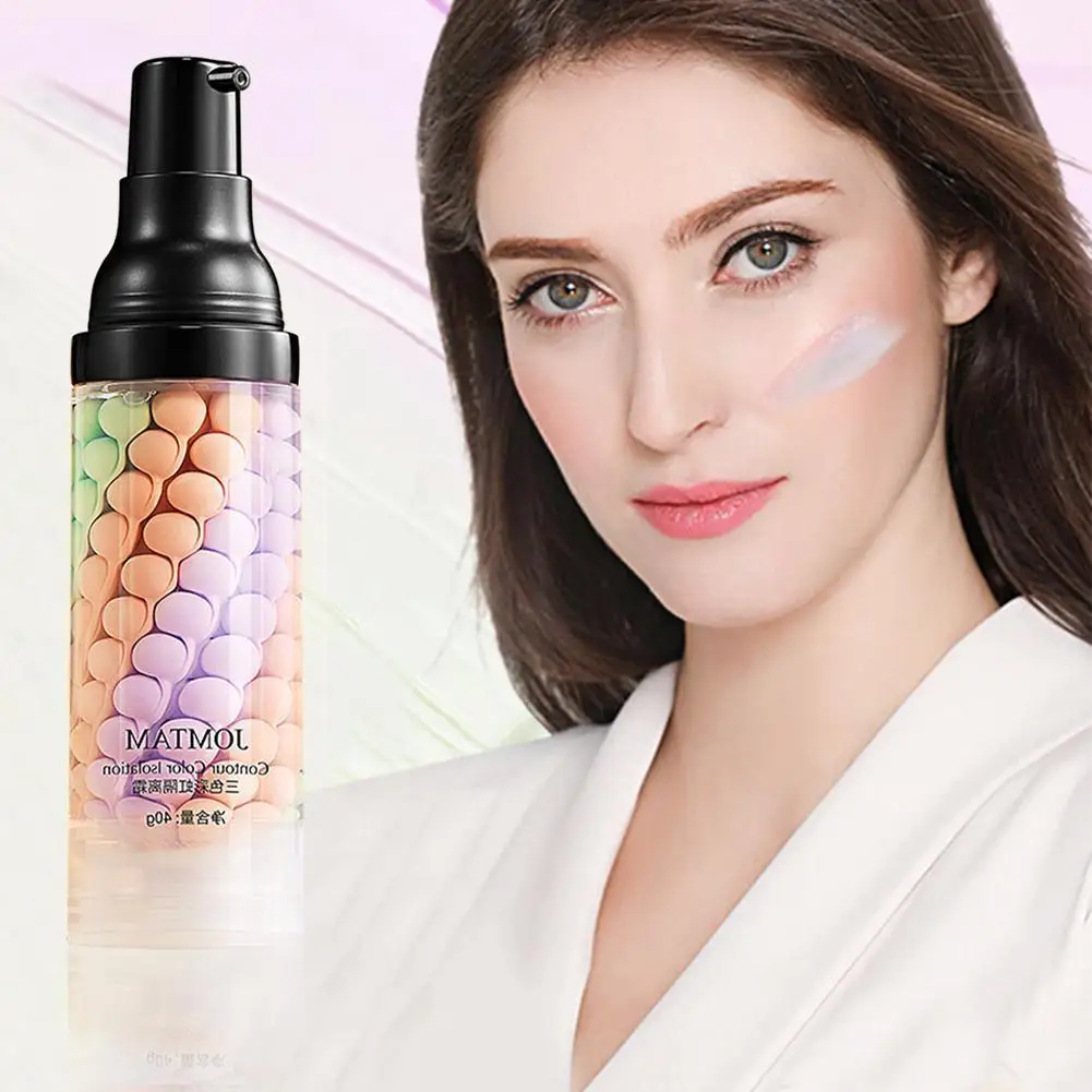 Liquid Foundation Makeup Cosmetics Makeup Cream Three Colors Liquid Concealer Mixed Isolation Lotion Pore Moisturizing Foundation Makeup Primer Face Invisible Base Skin Br L4J5