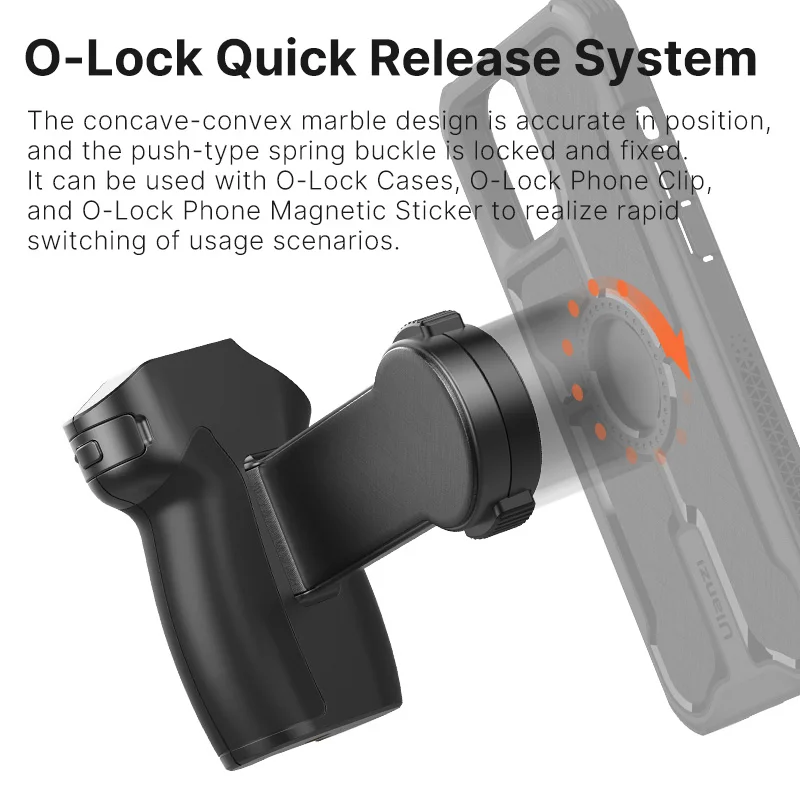 Ulanzi O-lock Bluetooth Selfie Alça para Iphone 14 13 12 Série Android Smartphone Sistema de Liberação Rápida - Image 2