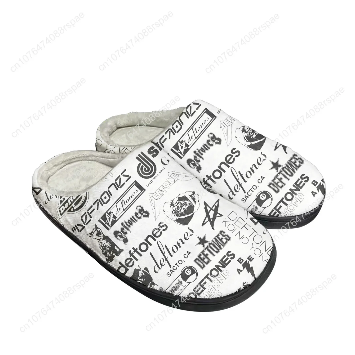 Deftones Metal Art Rock Band Home Cotton Custom Slippers Mens Womens Sandals Plush Bedroom Casual Keep Warm Shoe Thermal Slipper