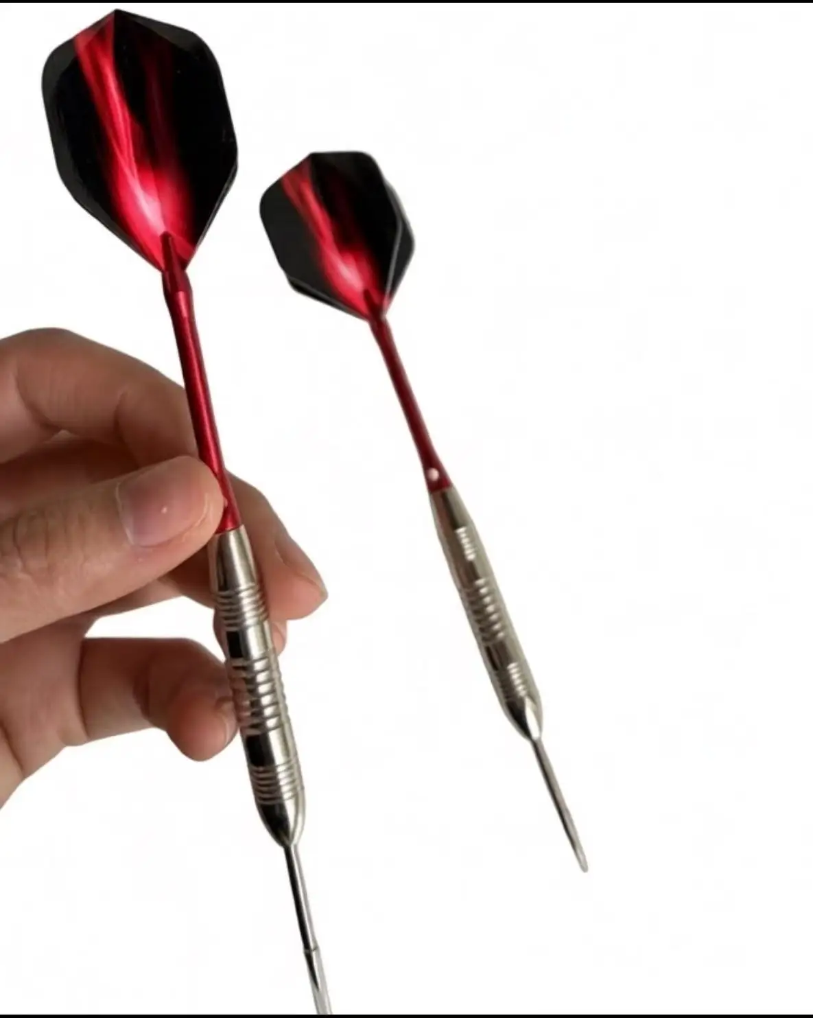 3pcs/1set Of about 24g Stainless Steel Dart Needle Anti-fall Rod Red Aurora Wing Adult Training Entertainment Games