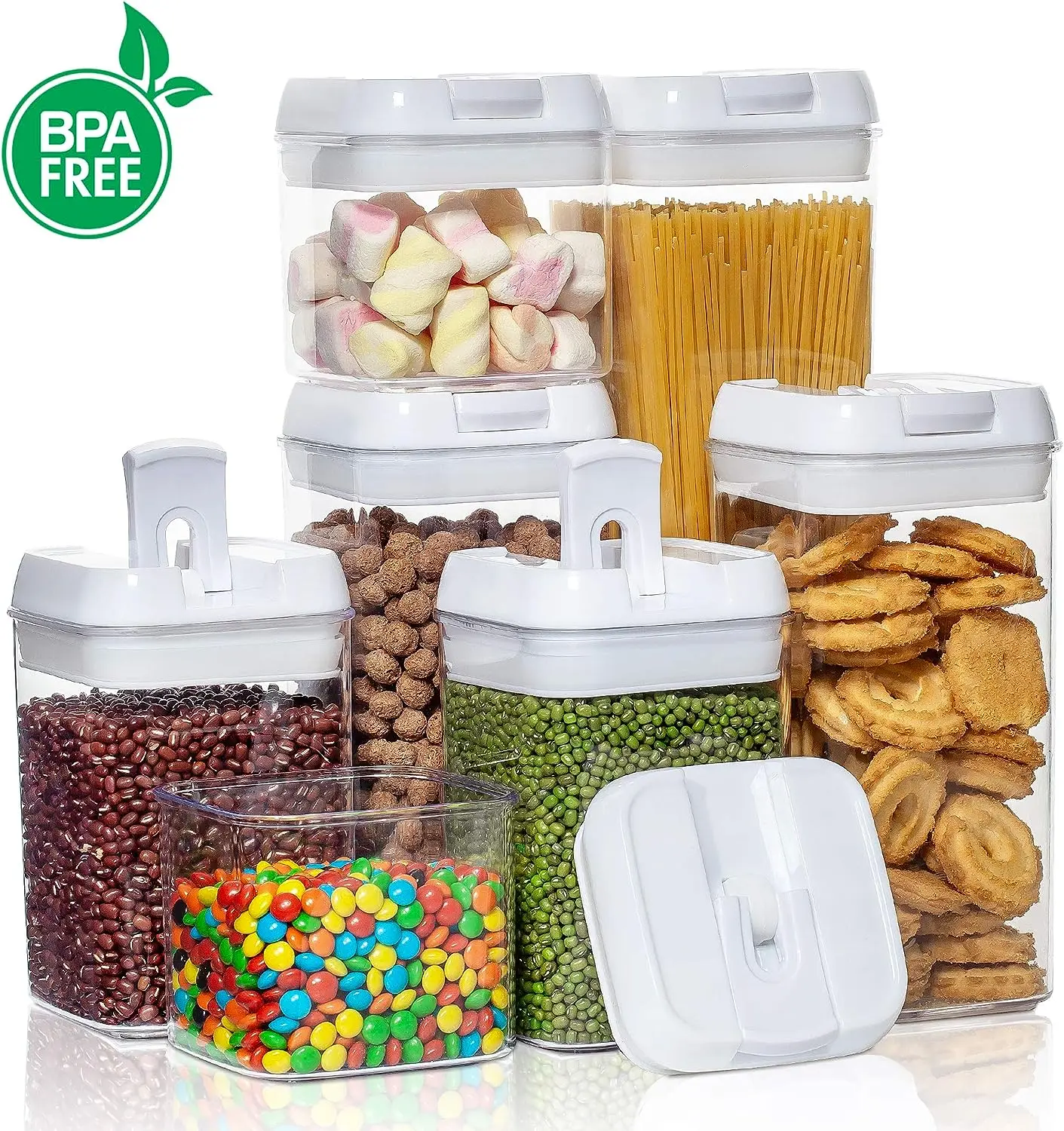 Kitchen Airtight Food Storage Containers with Lid Pantry BPA Free Plastic  Clear Cereal Organization for Flour Sugar Rice Baking - AliExpress