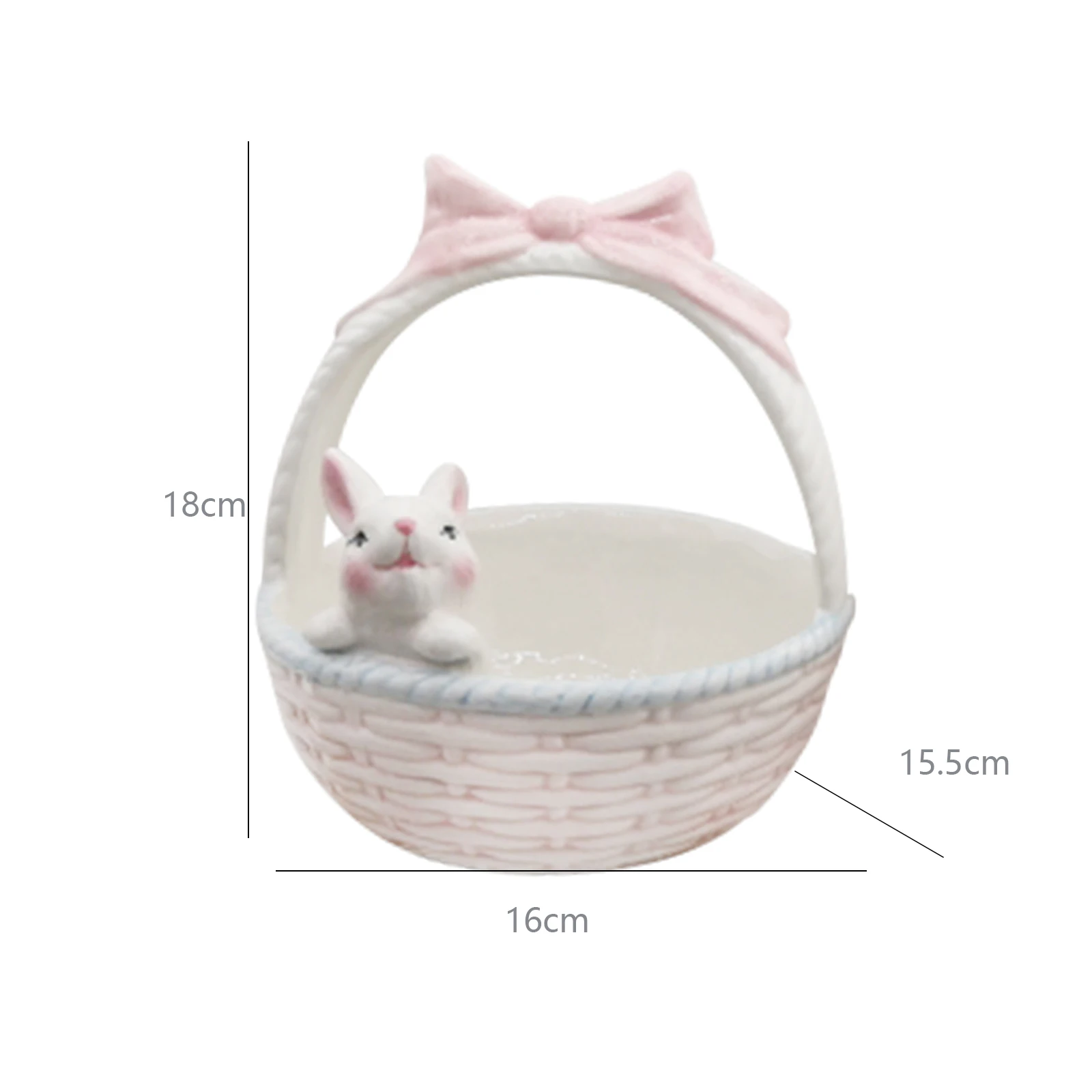 Pasqua di Piccole Dimensioni In Ceramica Cavolo A Forma di Ciotola di Insalata con Cute Bunny Decorazione
