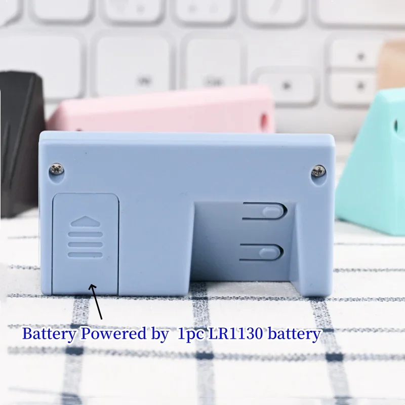 digital clock LR1130 Battery Powered Mini Desk Clock Date 12-Hour Time Display Portable Electronic Table LCD for Travel Car Bedroom