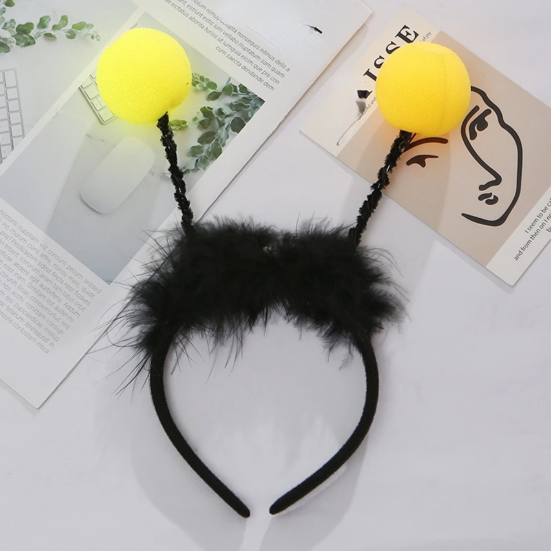 Light Up Alien Hairband Balls, Glow, Bee,