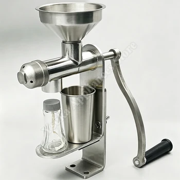 Manual Oil Press Machine Stainless Steel for DIY Seed Nuts Peanut Oil Expeller Extractor Household Cold Oil Extractor 1