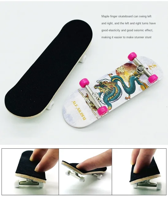 Skate De Dedo Profissional Fingerboard Maple Rocker Duplo Criativo Mini  Skate Fingertip Sports Rolamento Roda Palma