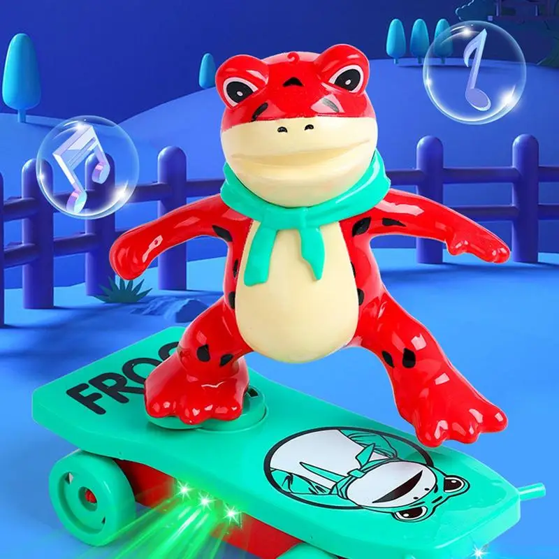 

360 degree Rotating Music LED Light baby toys Stunt Scooter Electric Frog Stunt skateboard toy Interactive Balance Bike